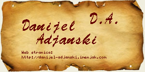 Danijel Ađanski vizit kartica